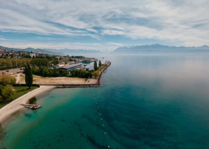 undefined - © Vue sur le lac et la Jetee de la Compagnie a Vidy.