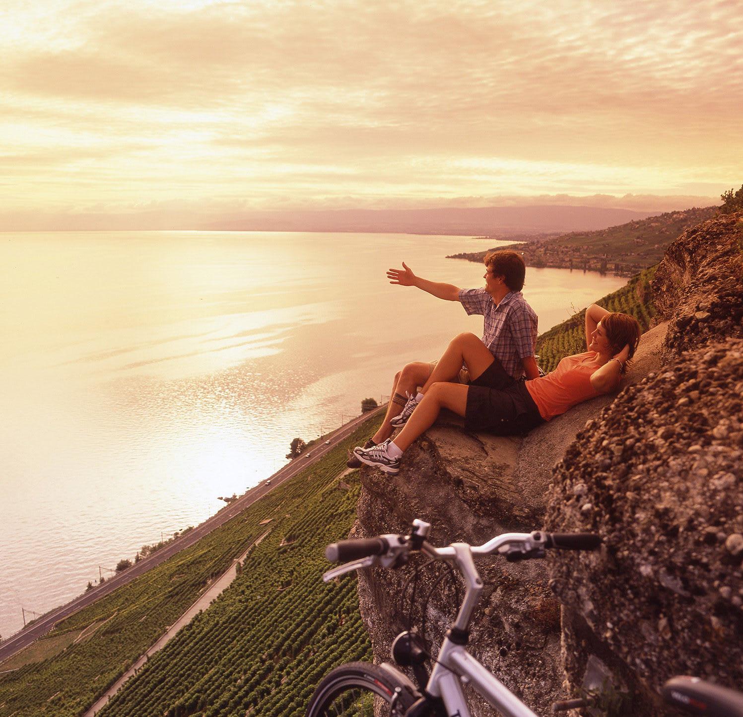Des parcours à vélo dans et aux alentours de Lausanne - © Détente à vélo dans le vignoble de Lavaux