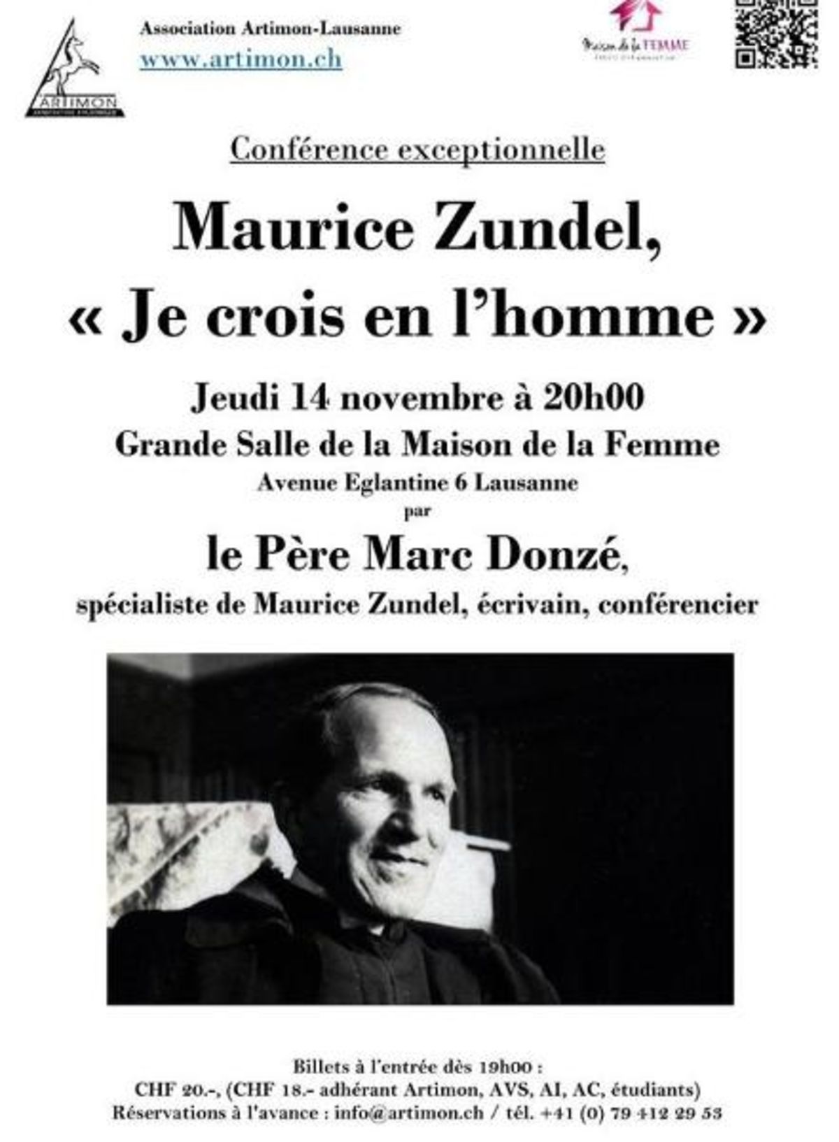 Maurice Zundel «Je crois en l'homme»