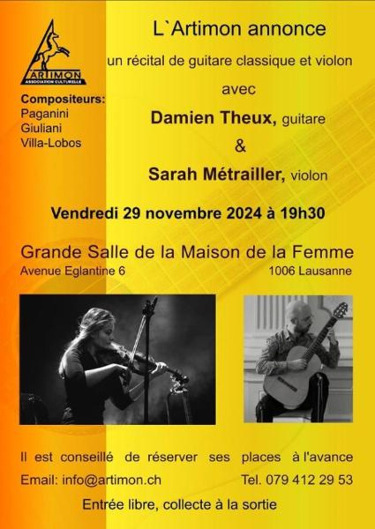 Récital de guitare classique et violon