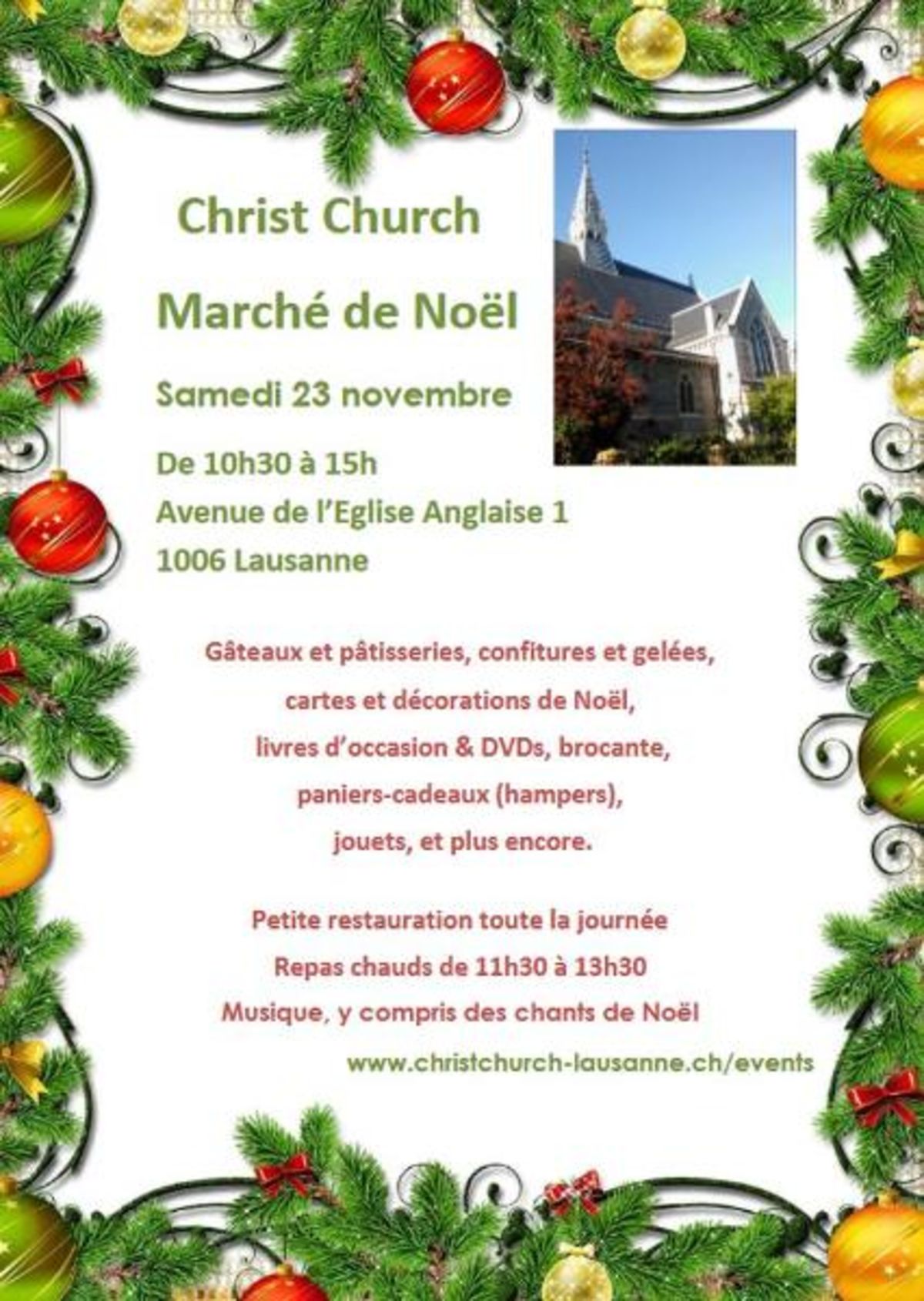 Christ Church Marché de Noël