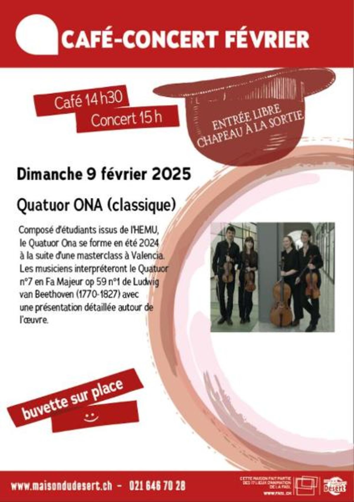 Café-concert «Quator ONA (classique)»