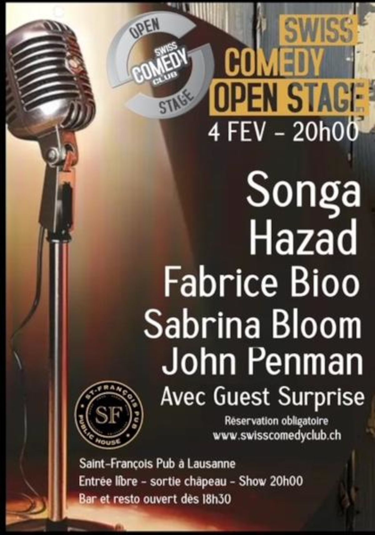 Open stage du Swiss Comedy