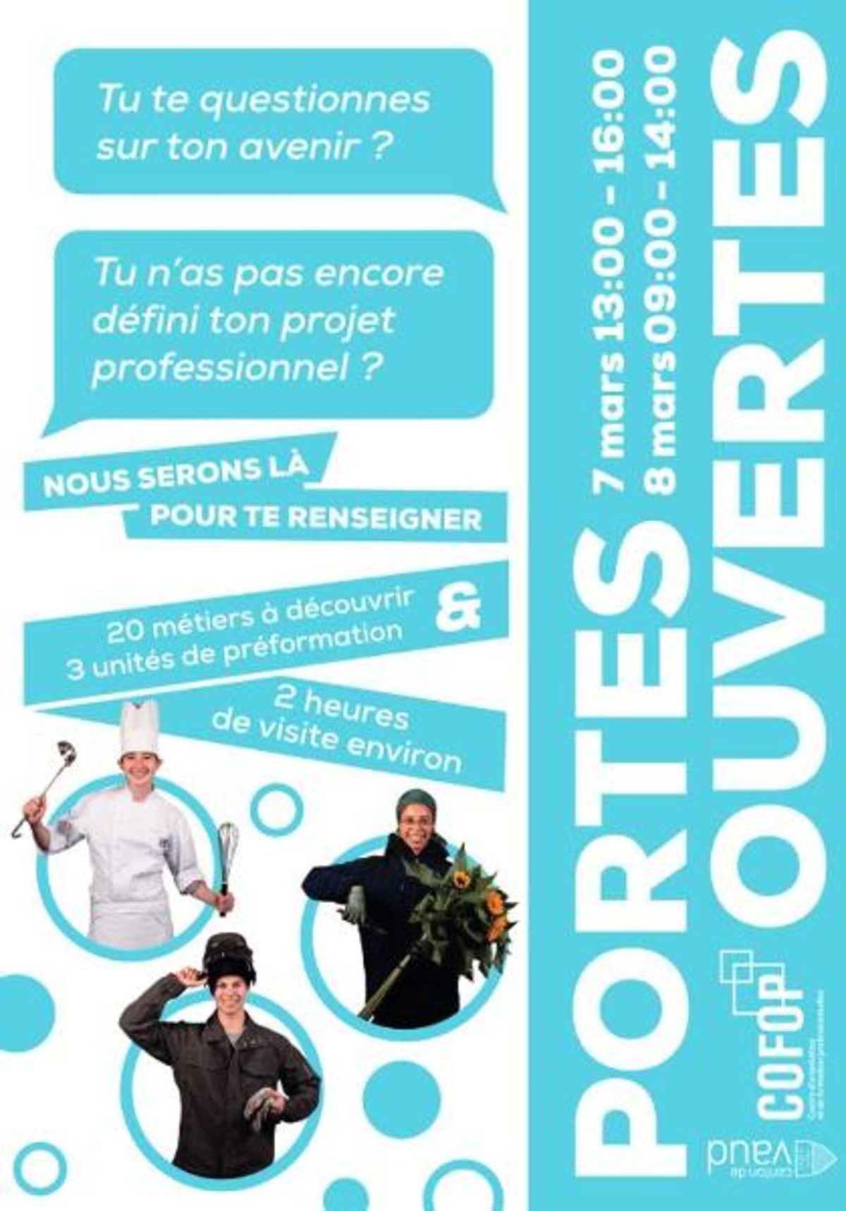 COFOP - Centre d'orientation et de formation professionneles - Portes ouvertes