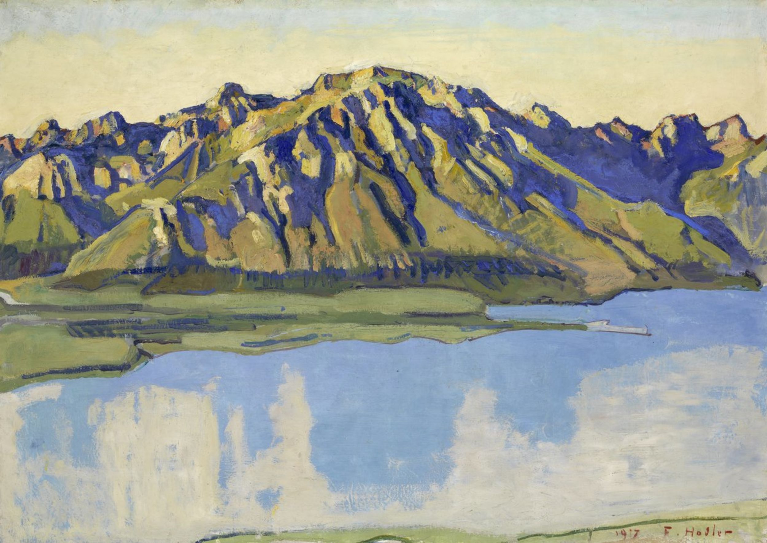 © Ferdinand Hodler (1853-1918), Le Grammont dans la lumière du matin, 1917. Collection Christoph Blocher