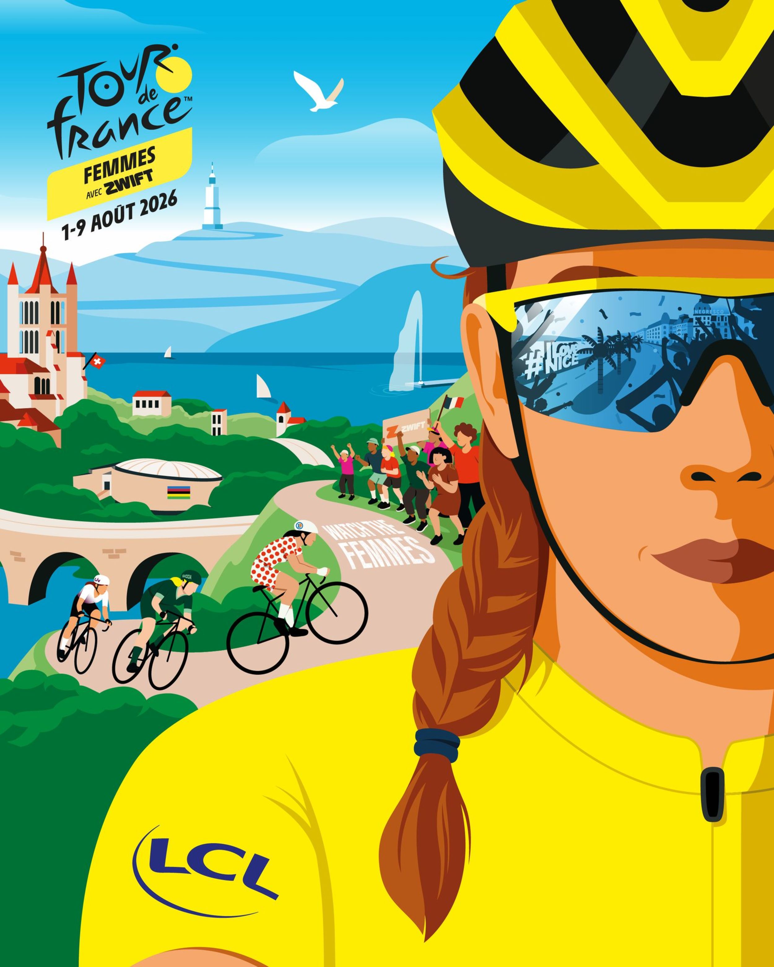 &copy; Tour de France Femmes avec Zwift 2026 / Illustration : Am&eacute;lie Touchet